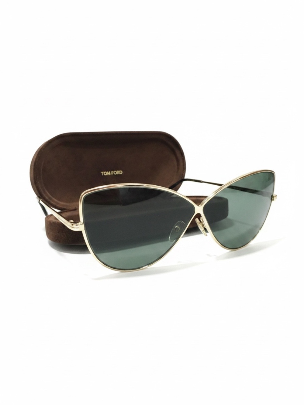 Tom Ford Elisa-02 TF569 16W Silver Cat Eye Sunglasses w/ Case Made in Italy